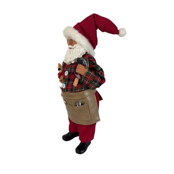 Christmas Carpenter Santa Claus Figurine 11 in Tools Toy Box Holiday Decor - Picture 3 of 8
